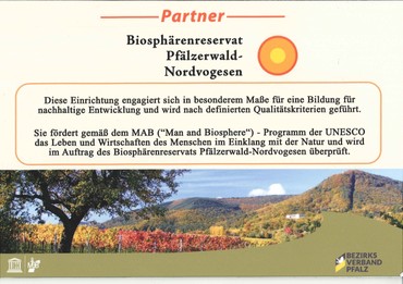 In Zusammenarbeit mit dem Biosphären-Reservat.