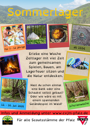 12.-16.07.2026 Sommerlager CVJM Pfalz