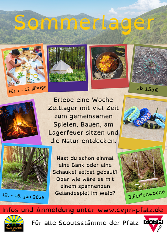 12.-16.07.2026 Sommerlager CVJM Pfalz
